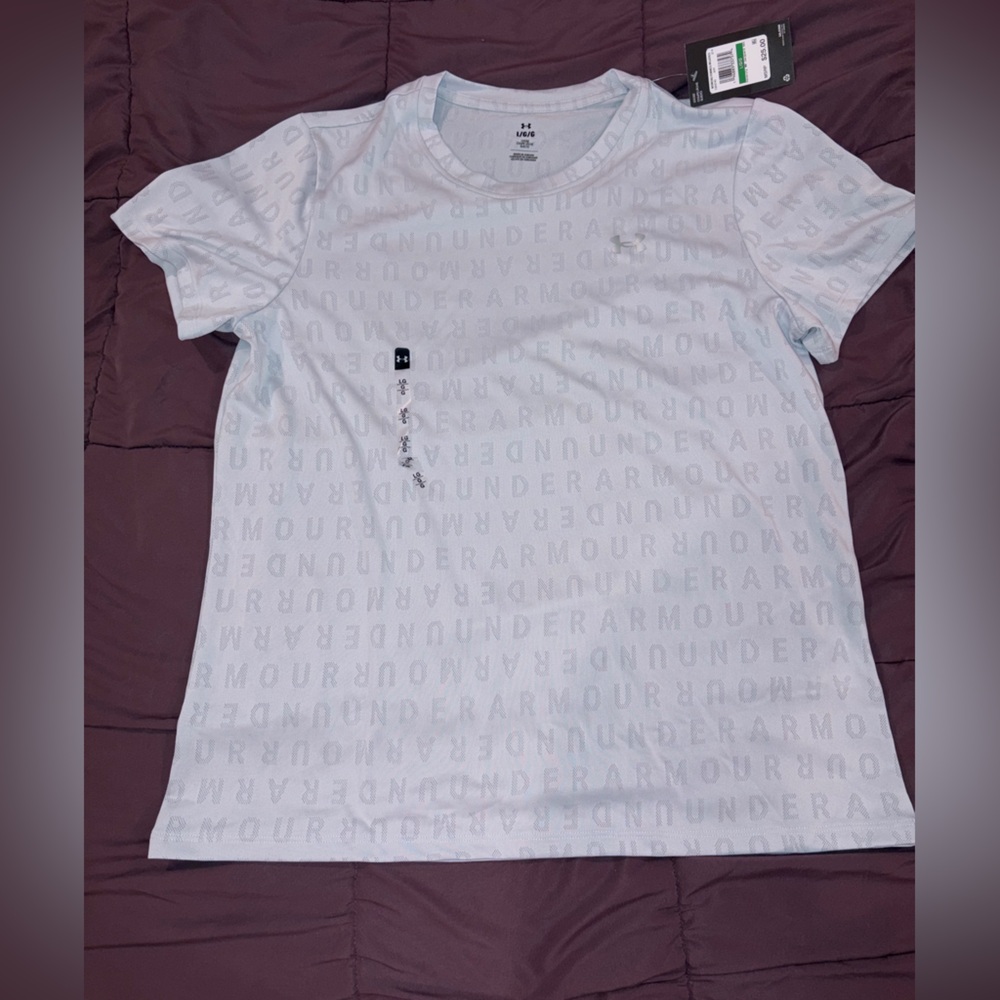 Under Armour Women’s Gray Size Large Short Sleeve Logo Tee